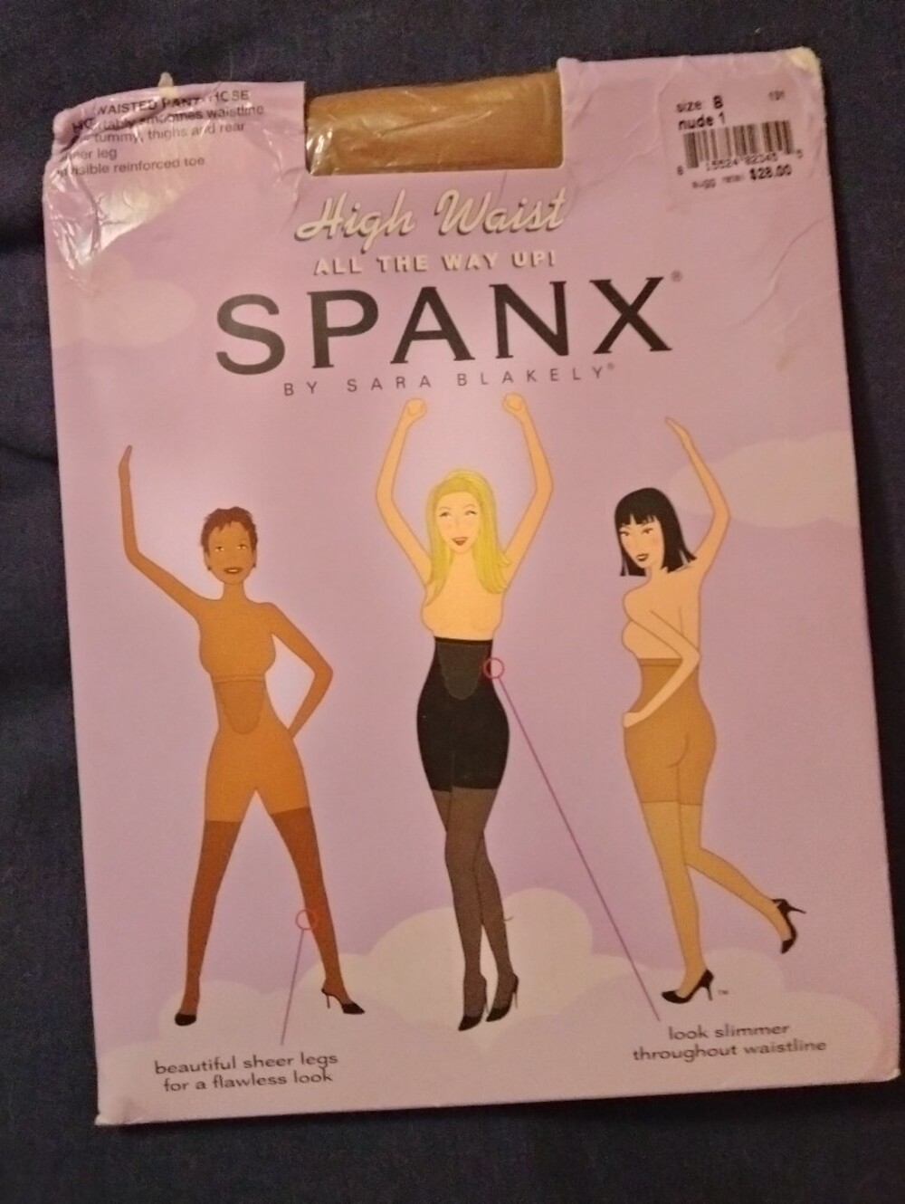 Size B Spanx High Waist All The Way Up Nude Sheer Pantyhose